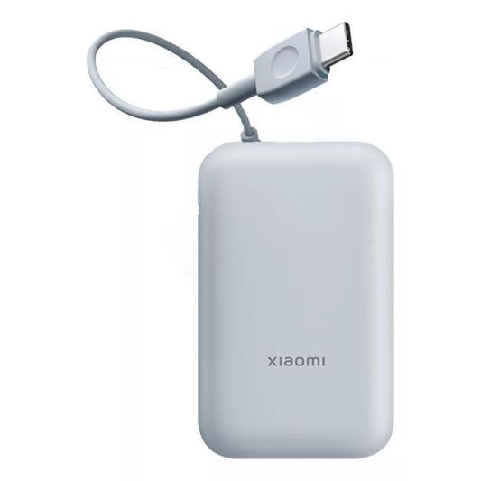 Xiaomi Power Bank 10000 mAh (Integrated Type‑C Cable) – 22.5 W · Blue