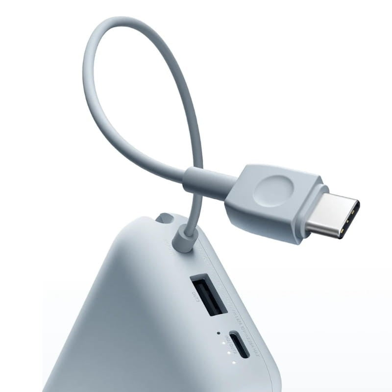 Xiaomi Power Bank 10000 mAh (Integrated Type‑C Cable) – 22.5 W · Blue