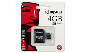 Kingston Canvas 4GB microSD Flash Memory Card Flash Memory Card with Adapter
