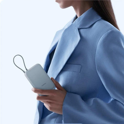 Xiaomi Power Bank 10000 mAh (Integrated Type‑C Cable) – 22.5 W · Blue