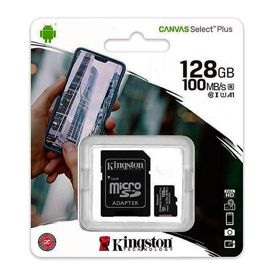 Kingston Canvas 128GB microSD Flash Memory Card Flash Memory Card with Adapter