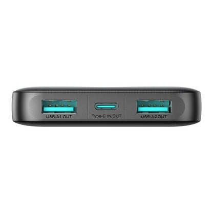 Joyroom JR-PBF12 10000mAh Power Bank – Dual USB Fast Charging | USB-C | Compact & Travel-Ready (Black)