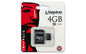 Kingston Canvas 4GB microSD Flash Memory Card Flash Memory Card with Adapter